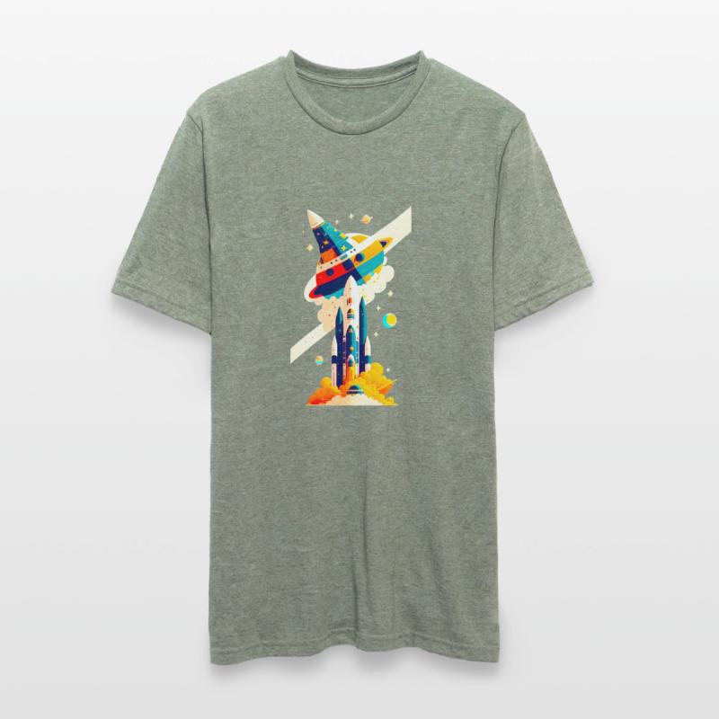 Space View / Rocket 02 Unisex Polycotton T-Shirt