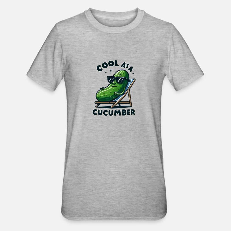 Cool comme l’acucombre - T-shirt polycoton Unisexe - gris chiné