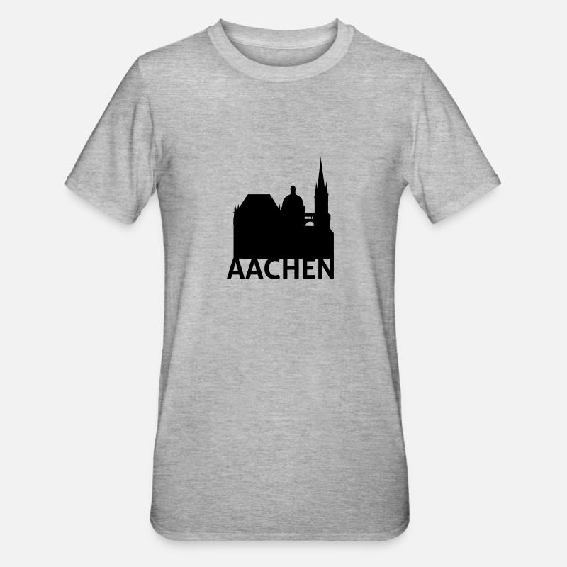 Aachen - Unisex Polycotton T-Shirt - Grau meliert