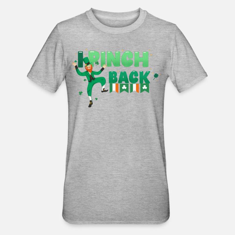 Bonne Saint-Patrick. La Saint-Patrick! - T-shirt polycoton Unisexe - gris chiné
