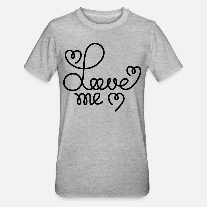 Aimez-moi - T-shirt polycoton Unisexe - gris chiné