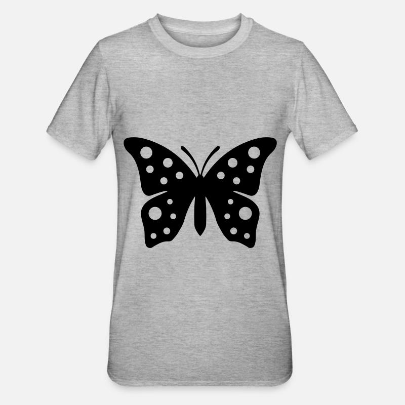 Symbole du papillon - T-shirt polycoton Unisexe - gris chiné