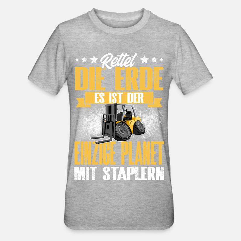 Staplerfahrer - Unisex Polycotton T-Shirt - Grau meliert