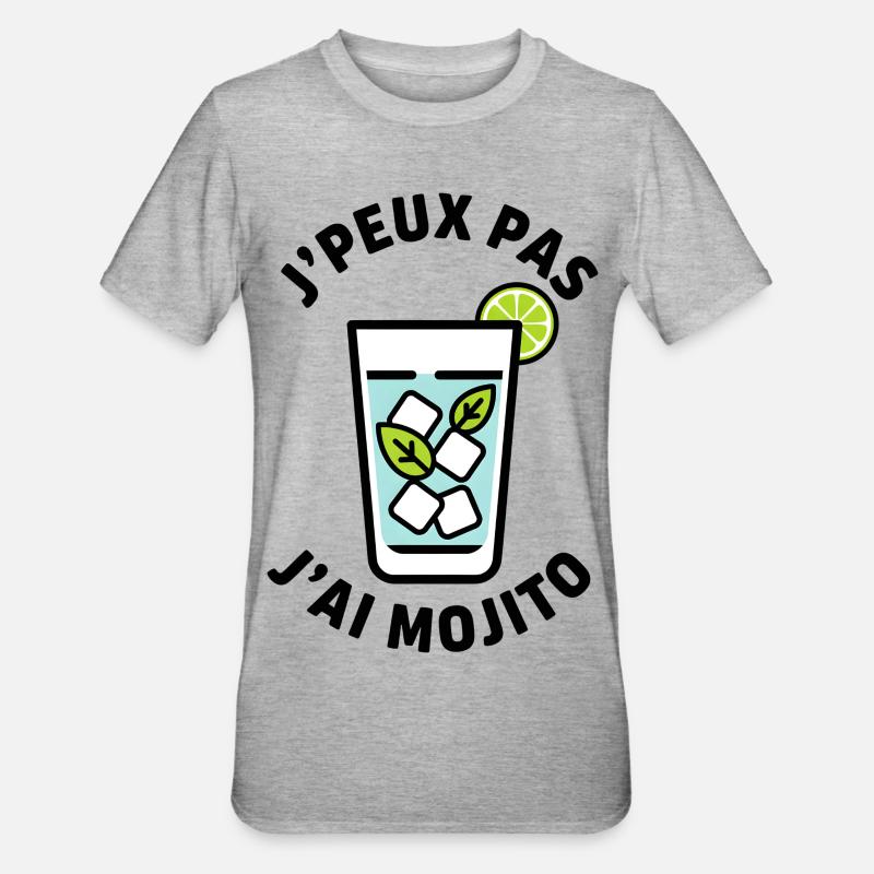 Lime Mint Eisglas - Unisex Polycotton T-Shirt - Grau meliert