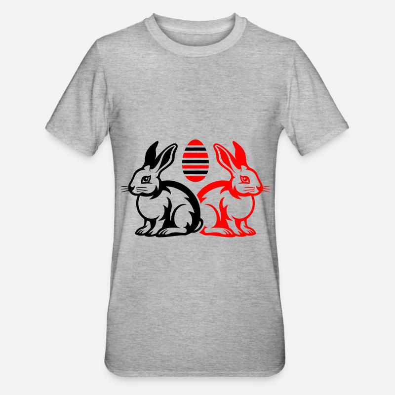 Easter Bunny Easter - Unisex Polycotton T-Shirt - heather grey