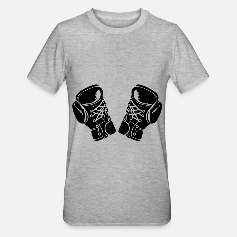 Gants de boxe Symbole Boxe - T-shirt polycoton Unisexe - gris chiné