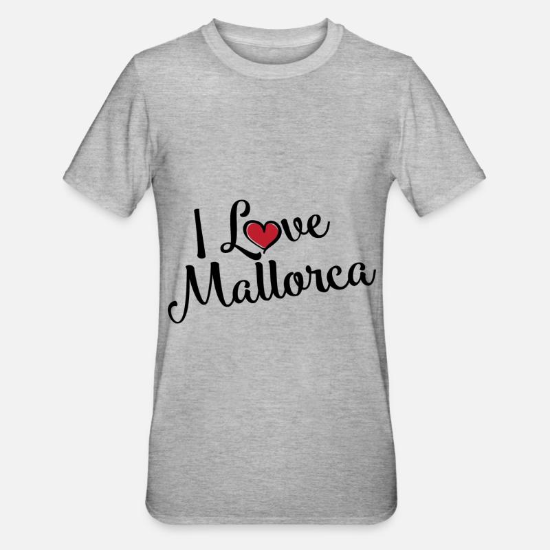 J’aime Majorque - T-shirt polycoton Unisexe - gris chiné