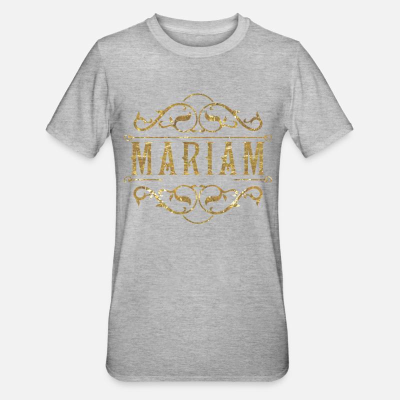 Mariam or - T-shirt polycoton Unisexe - gris chiné