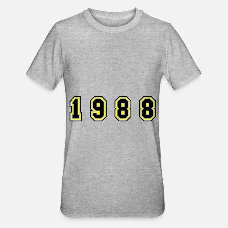 Numéro de l’année 1988 - T-shirt polycoton Unisexe - gris chiné