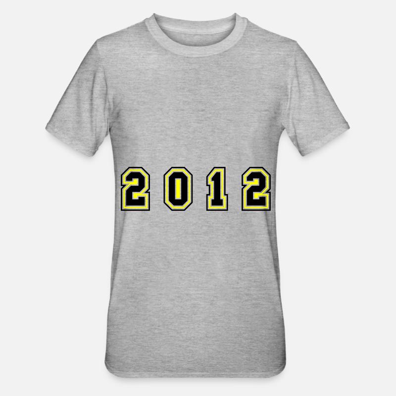 Numéro de l’année 2012 - T-shirt polycoton Unisexe - gris chiné