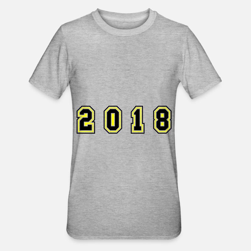 Numéro de l’année 2018 - T-shirt polycoton Unisexe - gris chiné