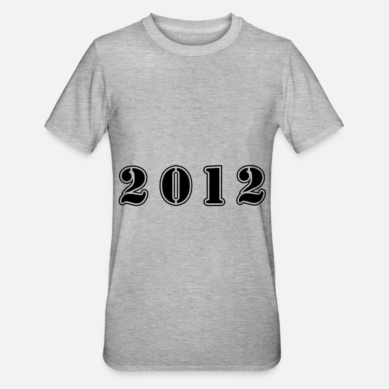 Anniversaire 2012 - T-shirt polycoton Unisexe - gris chiné