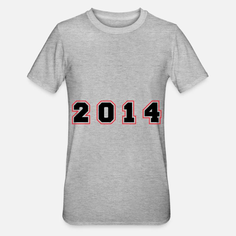 Numéro de l’année 2014 - T-shirt polycoton Unisexe - gris chiné
