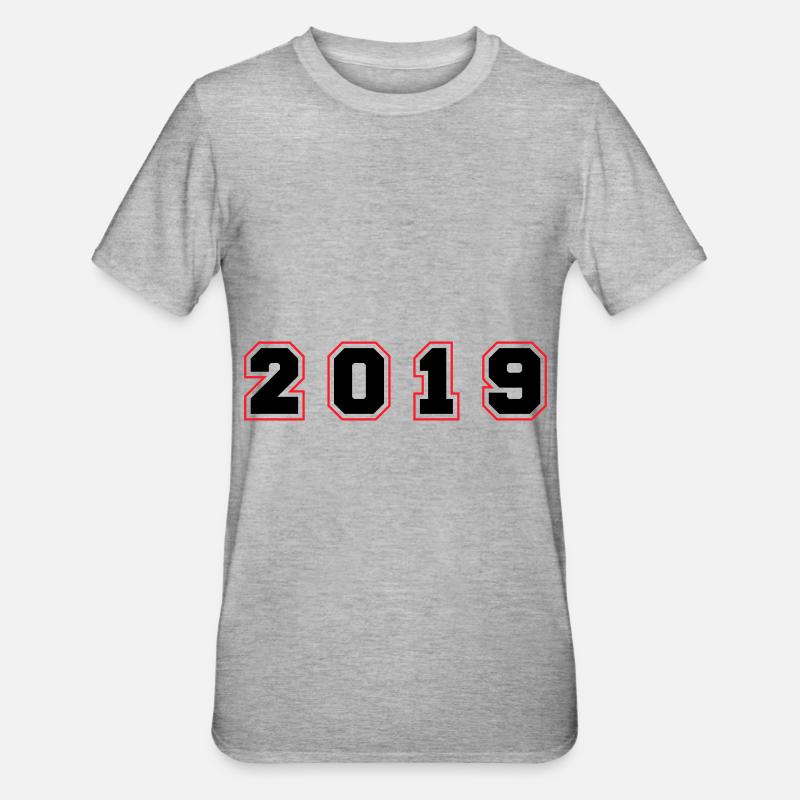 Numéro de l’année 2019 - T-shirt polycoton Unisexe - gris chiné