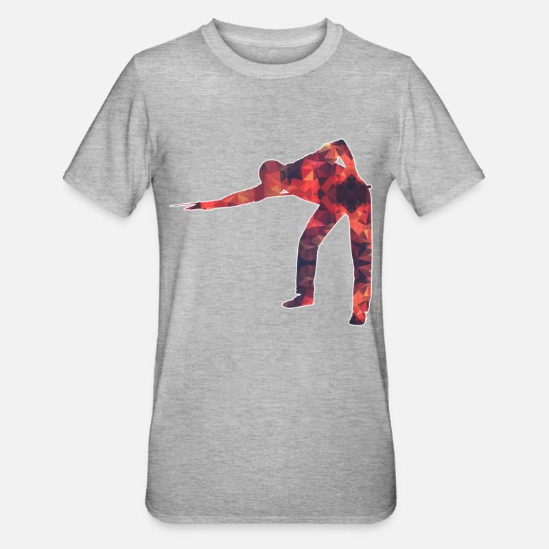Billard / Billard / Billard - T-shirt polycoton Unisexe - gris chiné