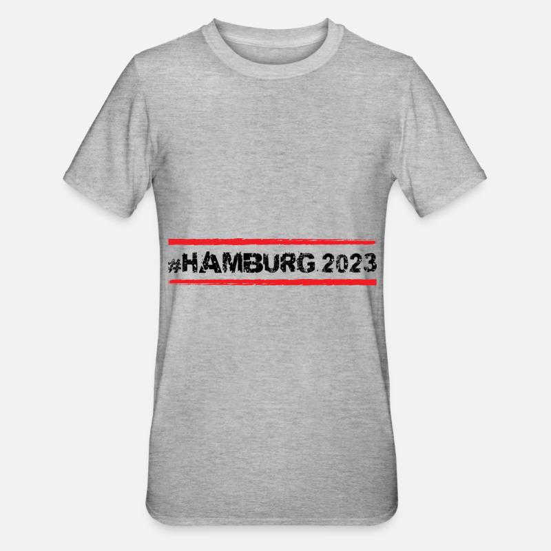 Hambourg 2023 - T-shirt polycoton Unisexe - gris chiné