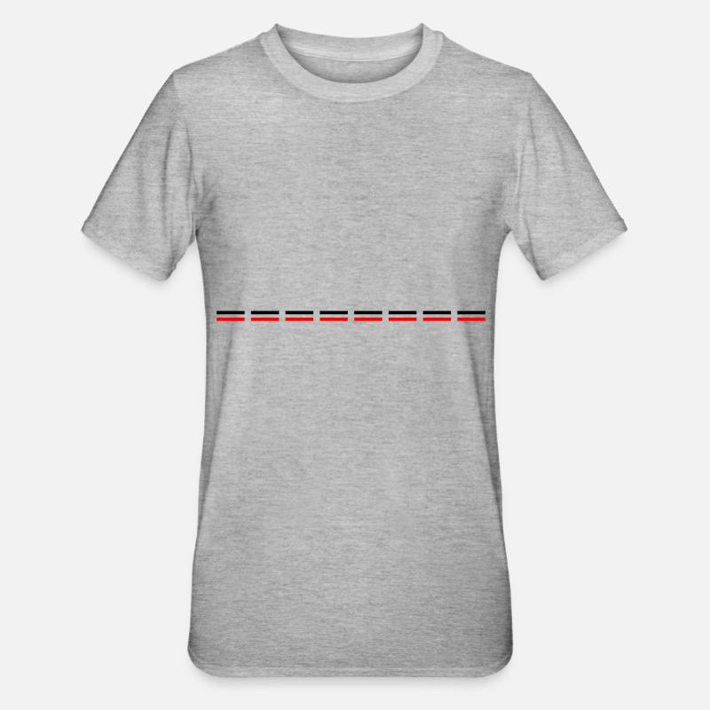 Line dashed - Unisex Polycotton T-Shirt - heather grey