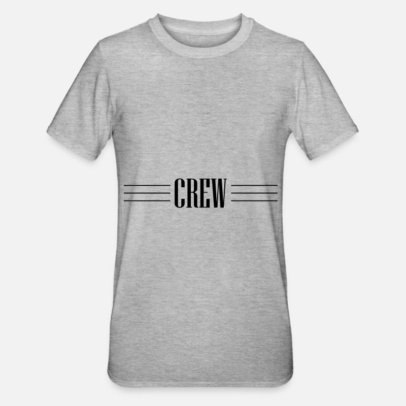 Conception de l’équipage - T-shirt polycoton Unisexe - gris chiné