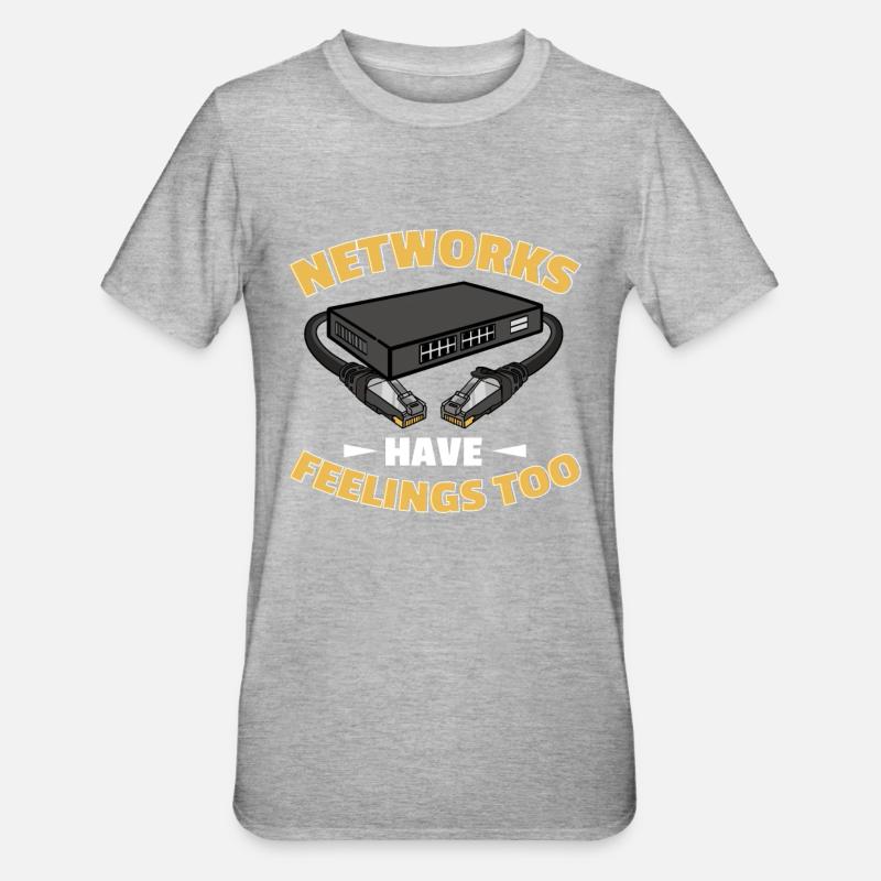 Netzwerkadministrator Systemadministrator Netzwerk - Unisex Polycotton T-Shirt - Grau meliert
