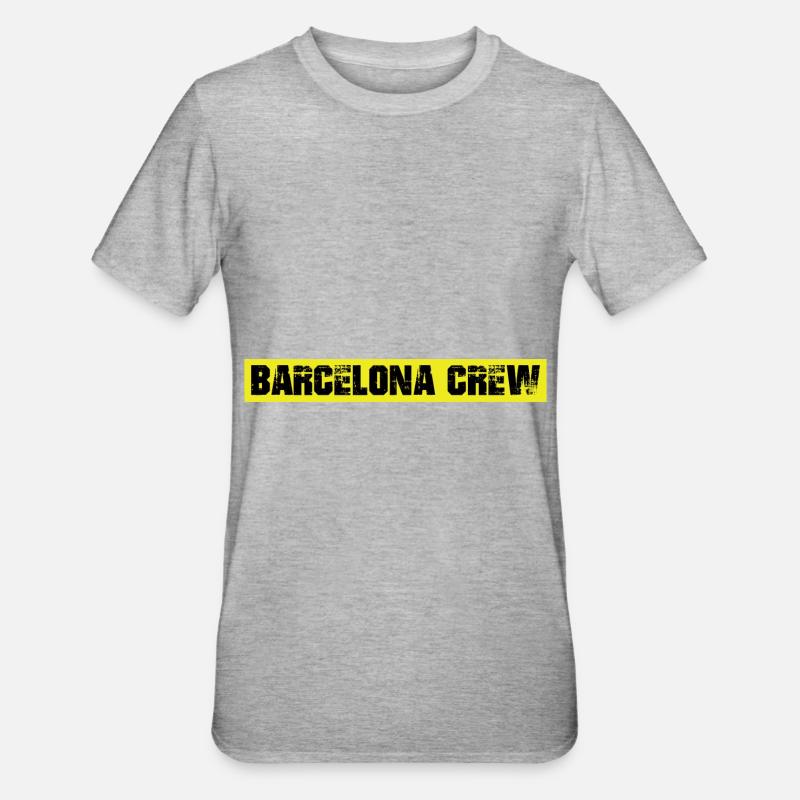 Équipage de Barcelone - T-shirt polycoton Unisexe - gris chiné