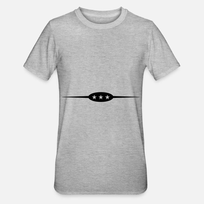 Stern Linie Element - Unisex Polycotton T-Shirt - Grau meliert