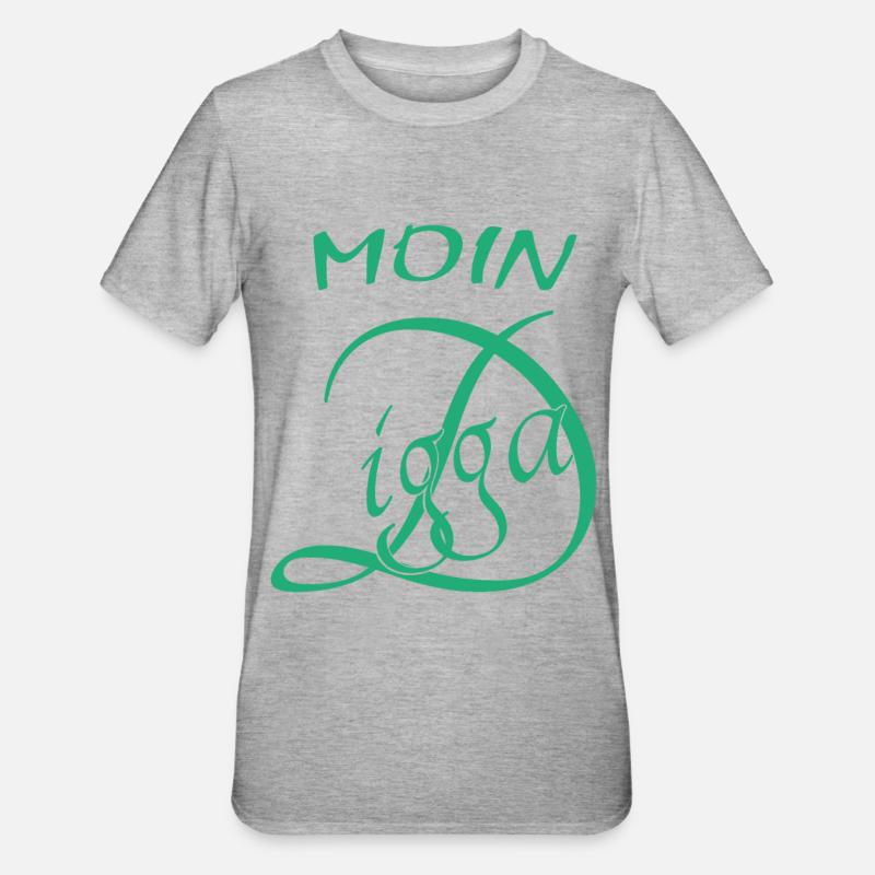 Moin Digga - Unisex Polycotton T-Shirt - Grau meliert