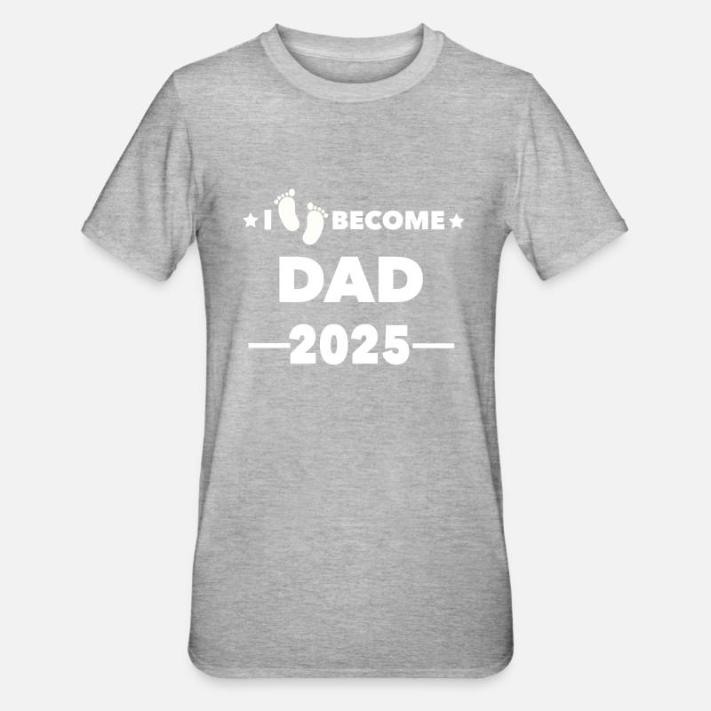Je deviens papa 2025 - T-shirt polycoton Unisexe - gris chiné
