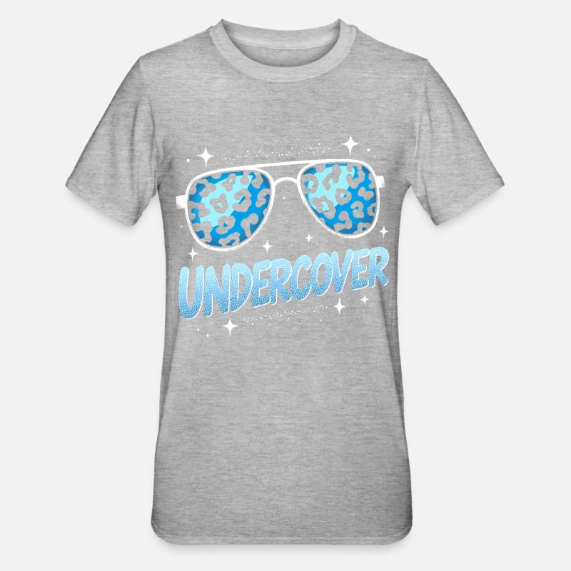 Undercover Speech - Sunglasses Design - Unisex Polycotton T-Shirt - heather grey