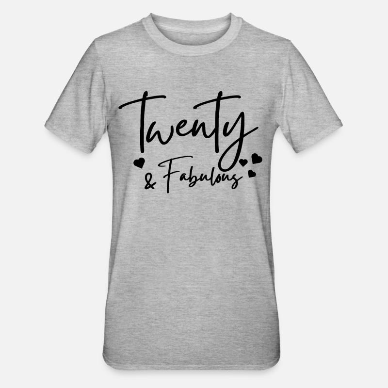 twenty fabulous - Unisex Polycotton T-Shirt - heather grey