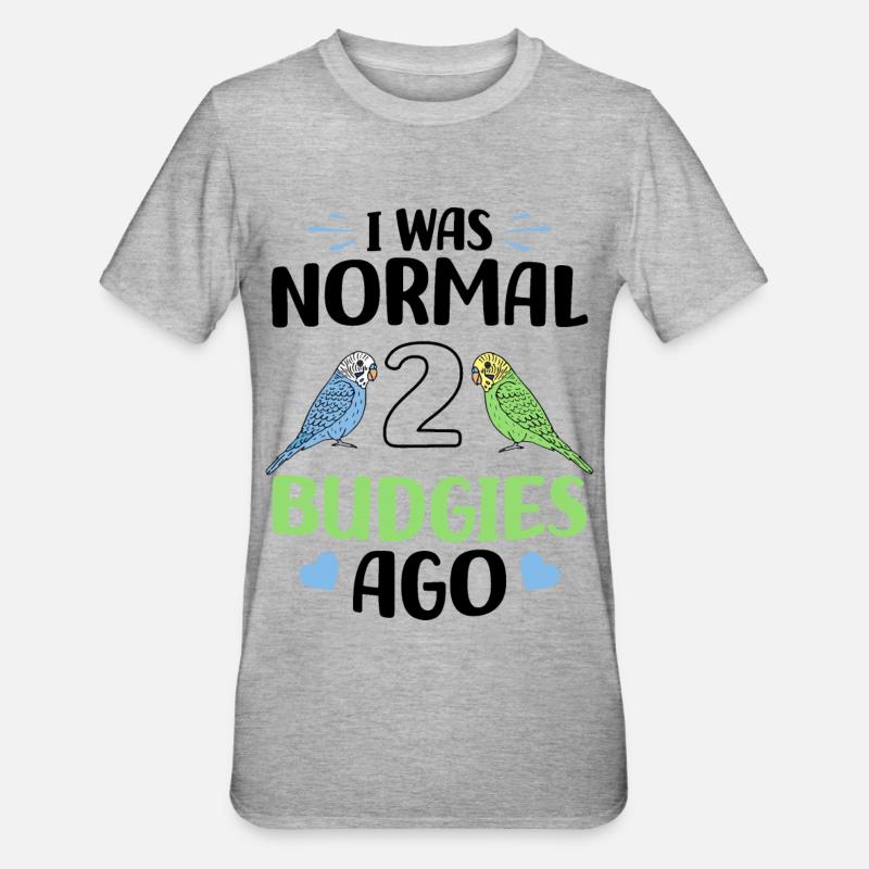 Perruche ondulée - T-shirt polycoton Unisexe - gris chiné