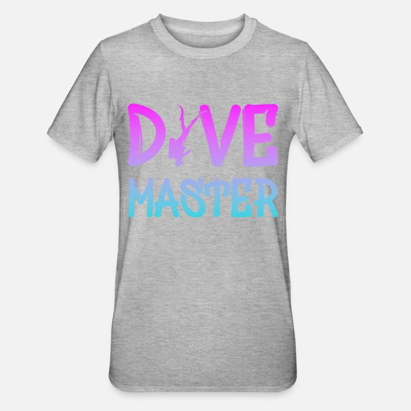 Dive Master Divemaster Tauchlehrer - Unisex Polycotton T-Shirt - Grau meliert