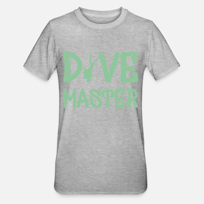 Dive Master Diving Scuba Diver - Unisex Polycotton T-Shirt - Grau meliert