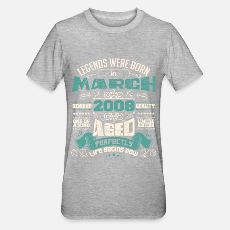 March 2008 | birthday gift - T-shirt polycoton Unisexe - gris chiné