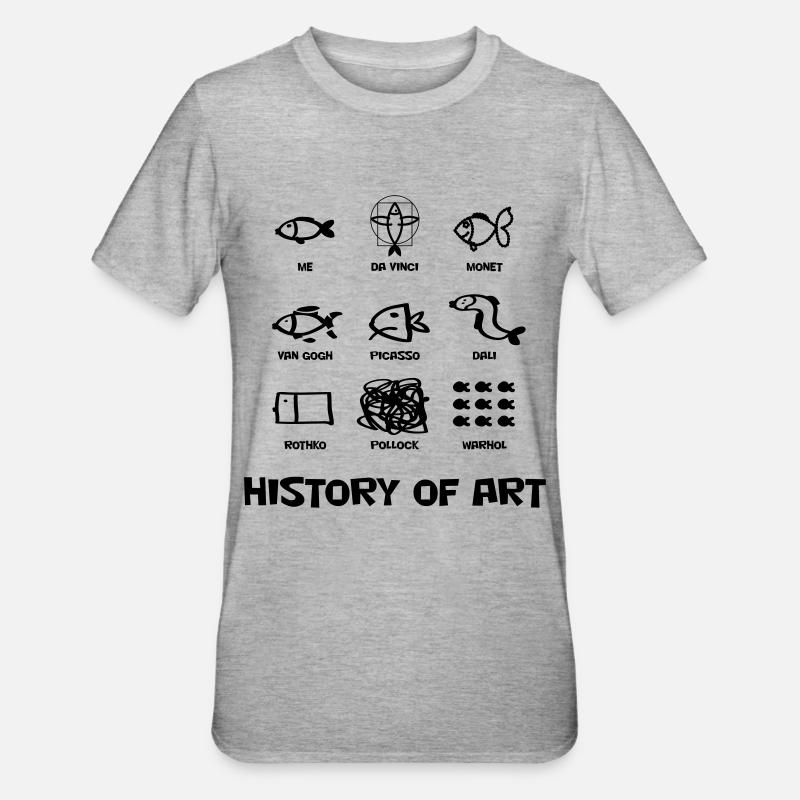 type de poisson - T-shirt polycoton Unisexe - gris chiné