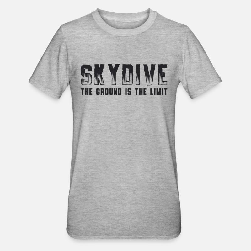 Parachute Skydive Retro Sky - T-shirt polycoton Unisexe - gris chiné