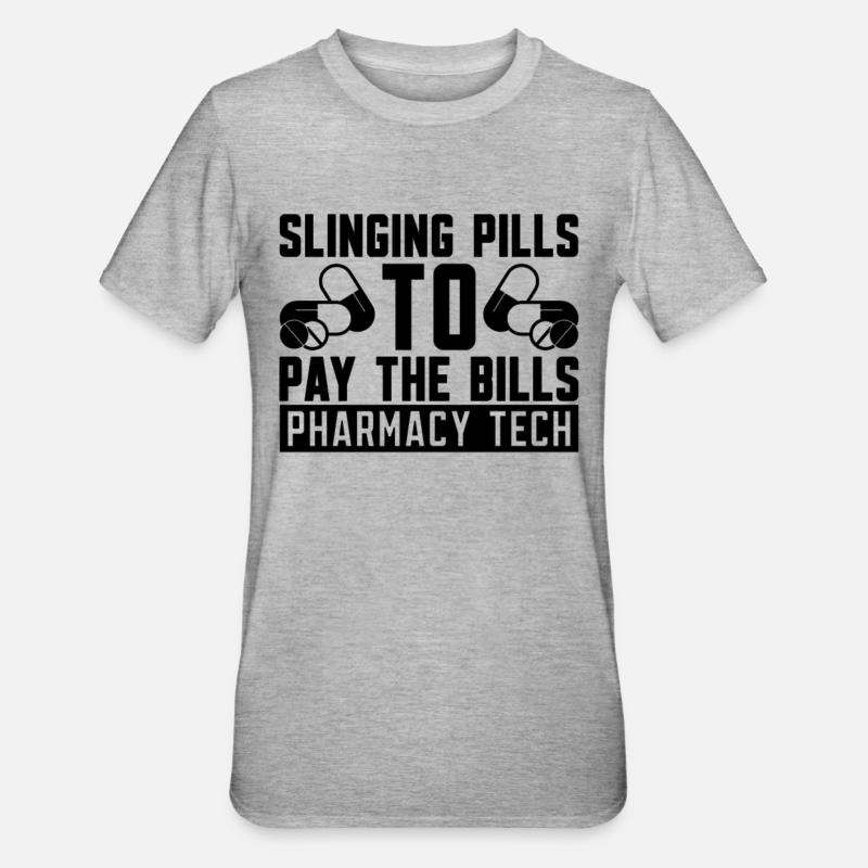 Apothekentechniker Apotheke Techniker Geschenkidee - Unisex Polycotton T-Shirt - Grau meliert