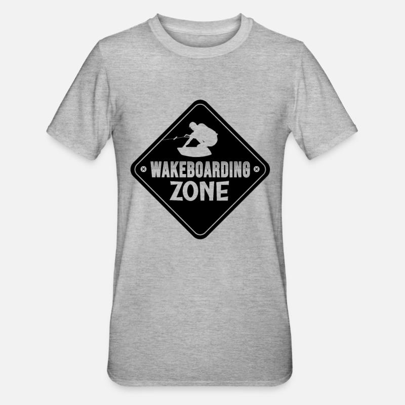 Wakeboarder Wakeboard Wakeboard Idée Cadeau - T-shirt polycoton Unisexe - gris chiné