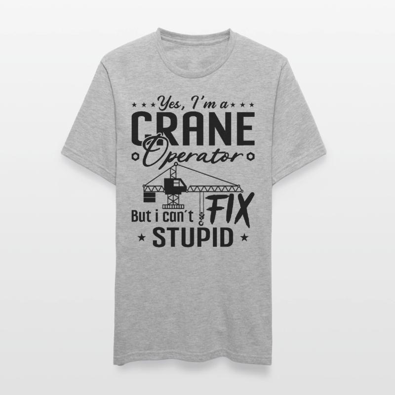 Crane Operator Construction Worker Profession Crane Gift Idea Unisex Polycotton T-Shirt