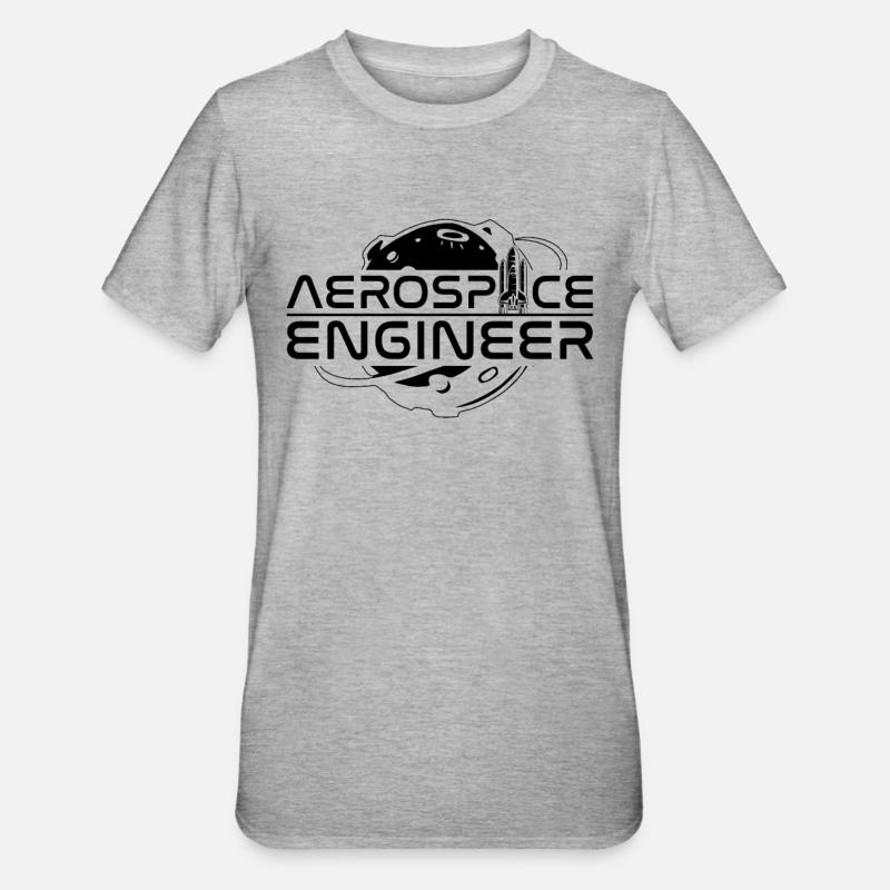 Rocket Space Engineering Aerospace Engineer - Unisex Polycotton T-Shirt - Grau meliert
