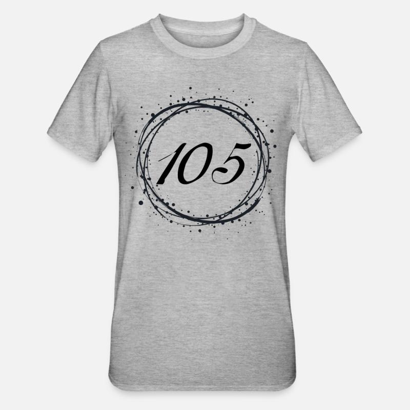 105 - T-shirt polycoton Unisexe - gris chiné