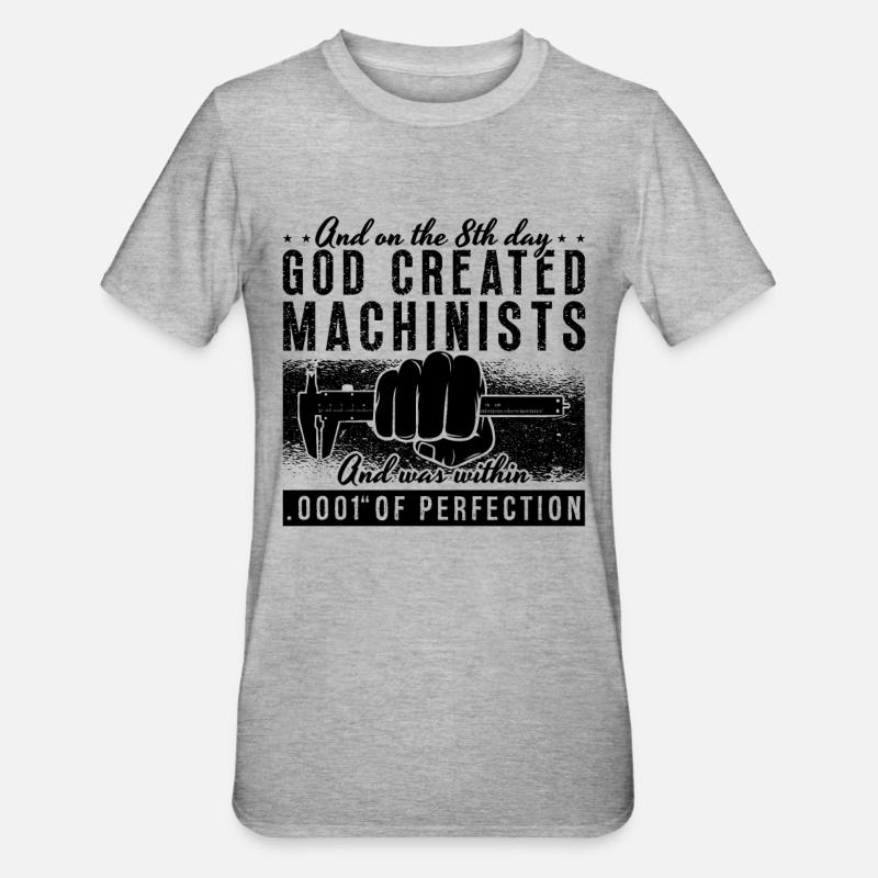 et le 8e jour, machinistes - T-shirt polycoton Unisexe - gris chiné