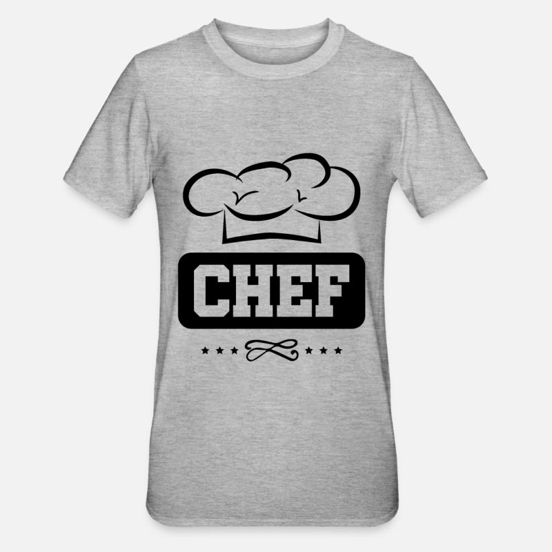 chef cuisinier - T-shirt polycoton Unisexe - gris chiné