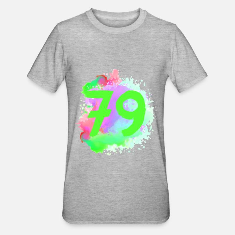 79 Nombre d’objets blob - T-shirt polycoton Unisexe - gris chiné