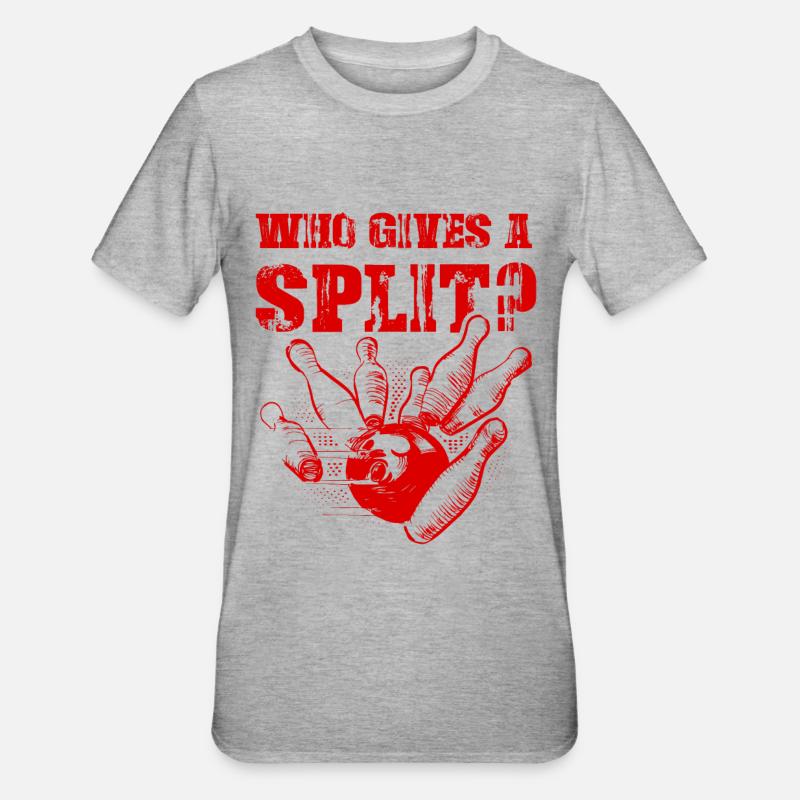 Bowling Split - Unisex Polycotton T-Shirt - heather grey