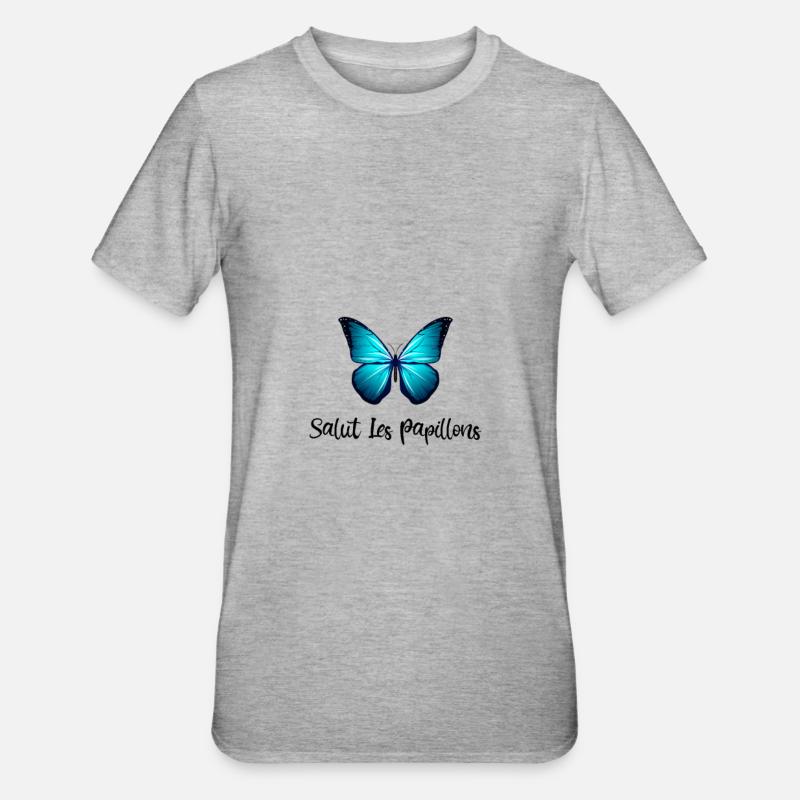 Papillon Moin - T-shirt polycoton Unisexe - gris chiné