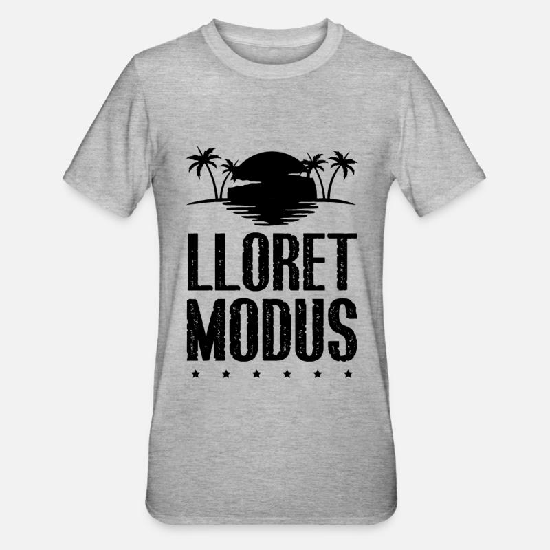 Lloret De Mar Modus - Unisex Polycotton T-Shirt - Grau meliert