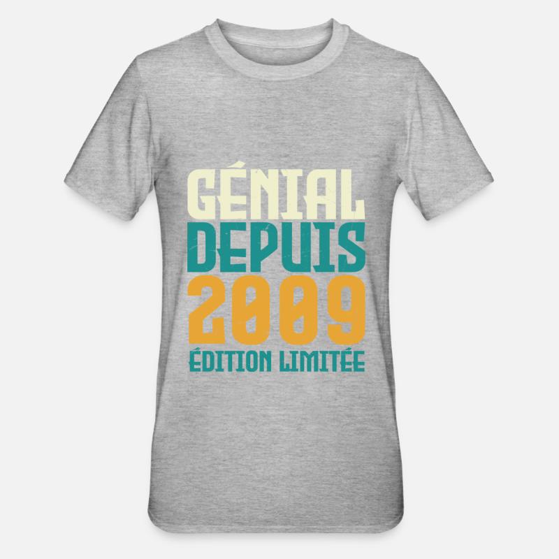 Génial depuis 2009 - T-shirt polycoton Unisexe - gris chiné