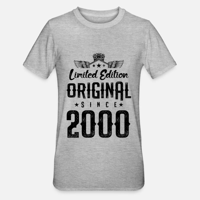 Édition limitée 2000 - T-shirt polycoton Unisexe - gris chiné