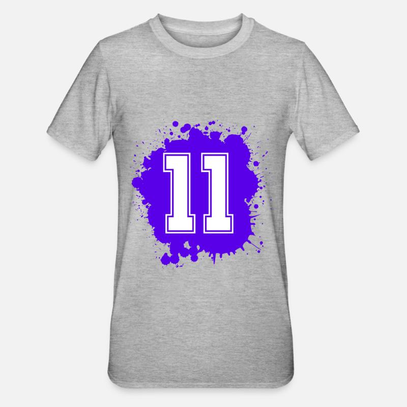 11 Nombre d’objets blob - T-shirt polycoton Unisexe - gris chiné