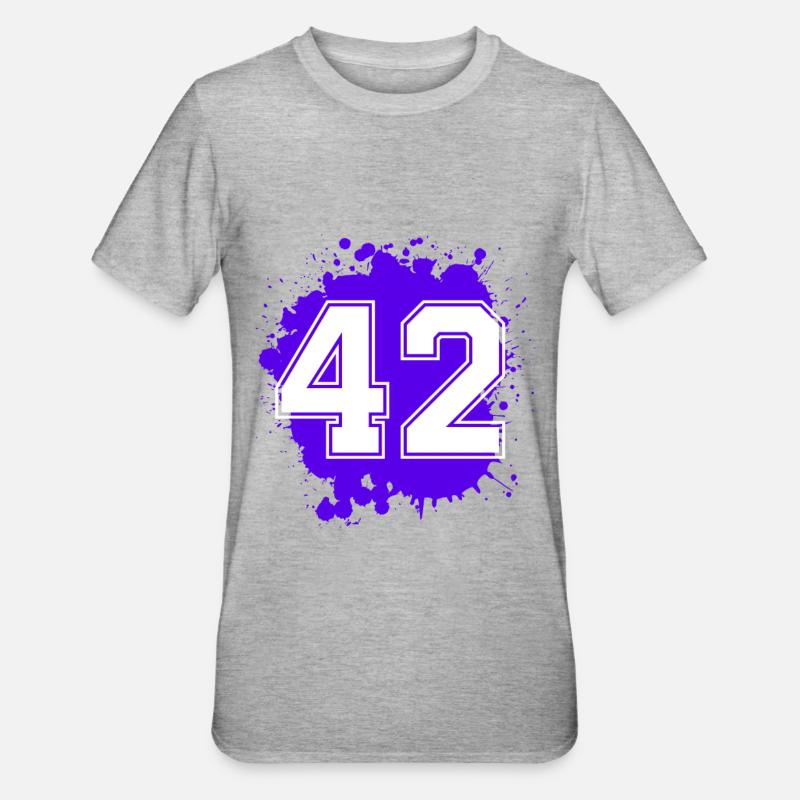 42 Nombre d’objets blob - T-shirt polycoton Unisexe - gris chiné